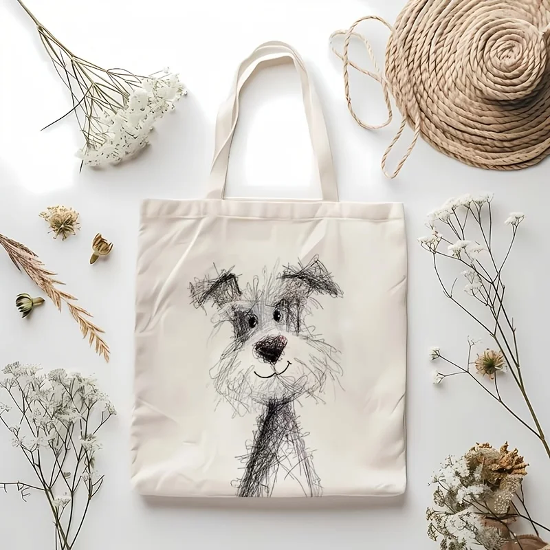 Seasonal Winter Holiday Tote Bag Durable Reusable Canvas Handbag For Carrying Presents Snacks And Essentials