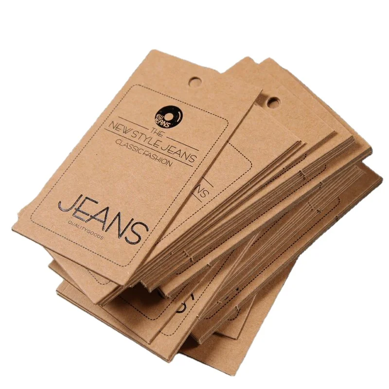 Customized product、Custom Logo Kraft Paper Hang For Clothes Garment Swing Tags