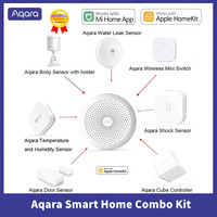 Aqara Smart Home Kits Aqara Gateway M1S Hub Door Sensor Human Body Wireless Switch Temperature Water Sensor Mijia app Homekit