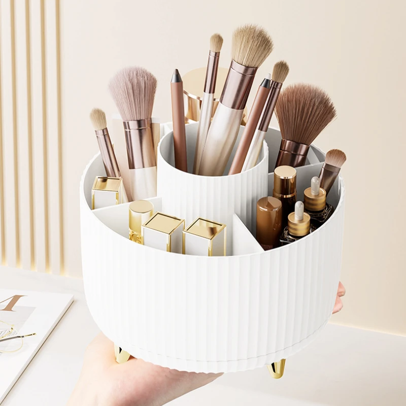 Desktop rotating makeup brush organizer lipstick holder home dresser brush holder makeupProduct Organizer