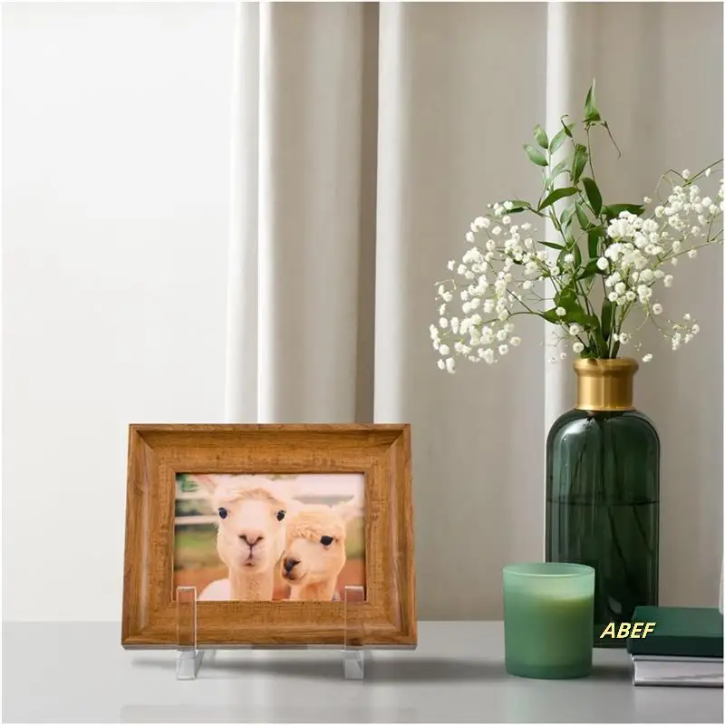 

Plate Stand For Display, Clear Acrylic Square Holder Stand Tabletop Picture Frame Stand Easel For Book,