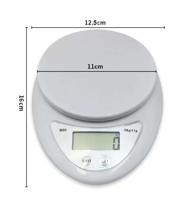 1pc 5kg Portable Digital Scale Scales Food Balance Measuring Weight Kitchen LED Electronic Scales