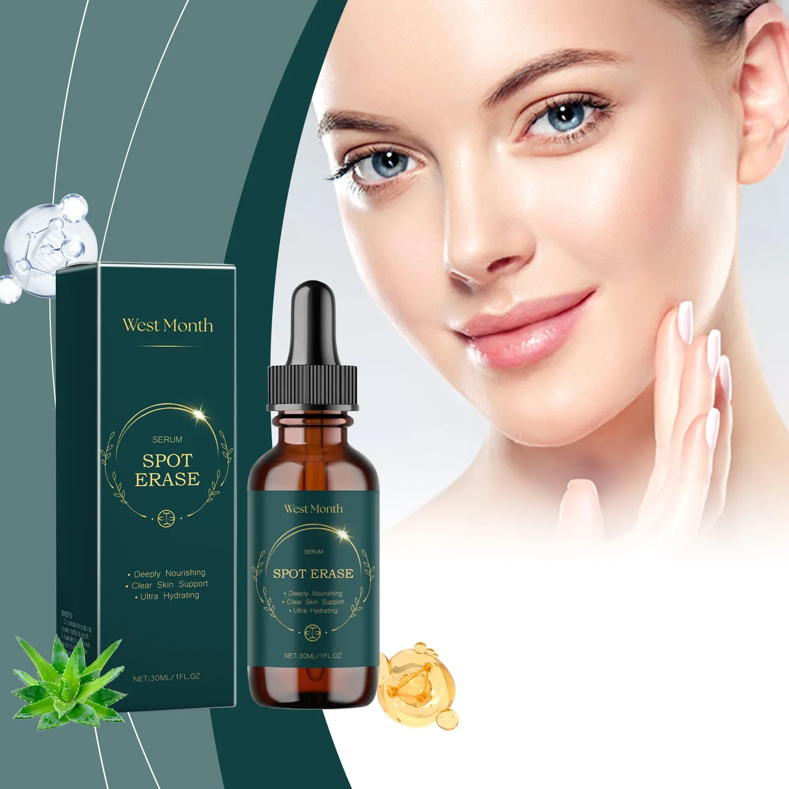 Aloe Vera Face Serum for Intense Hydration and Nourishment with Focus on Reducing Fine Lines and Wrinkles Improved Elasticity