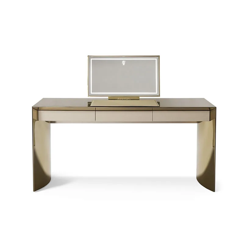 

Stainless steel dresser light luxury high-end designer style master bedroom