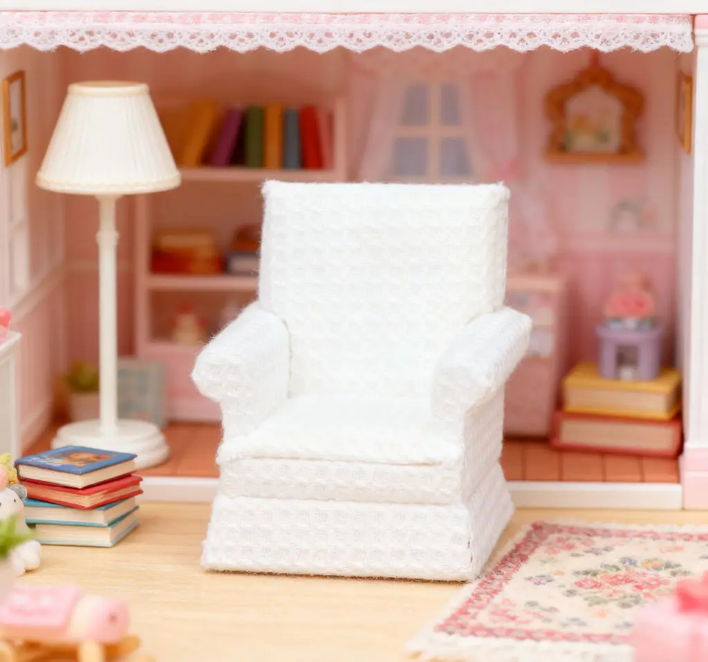 

2 шт.2025 Лидер продаж 1:12 кукольный домик минималистичный белый диван-тканевая мини-мебель для современного стиля микро-декор комнаты