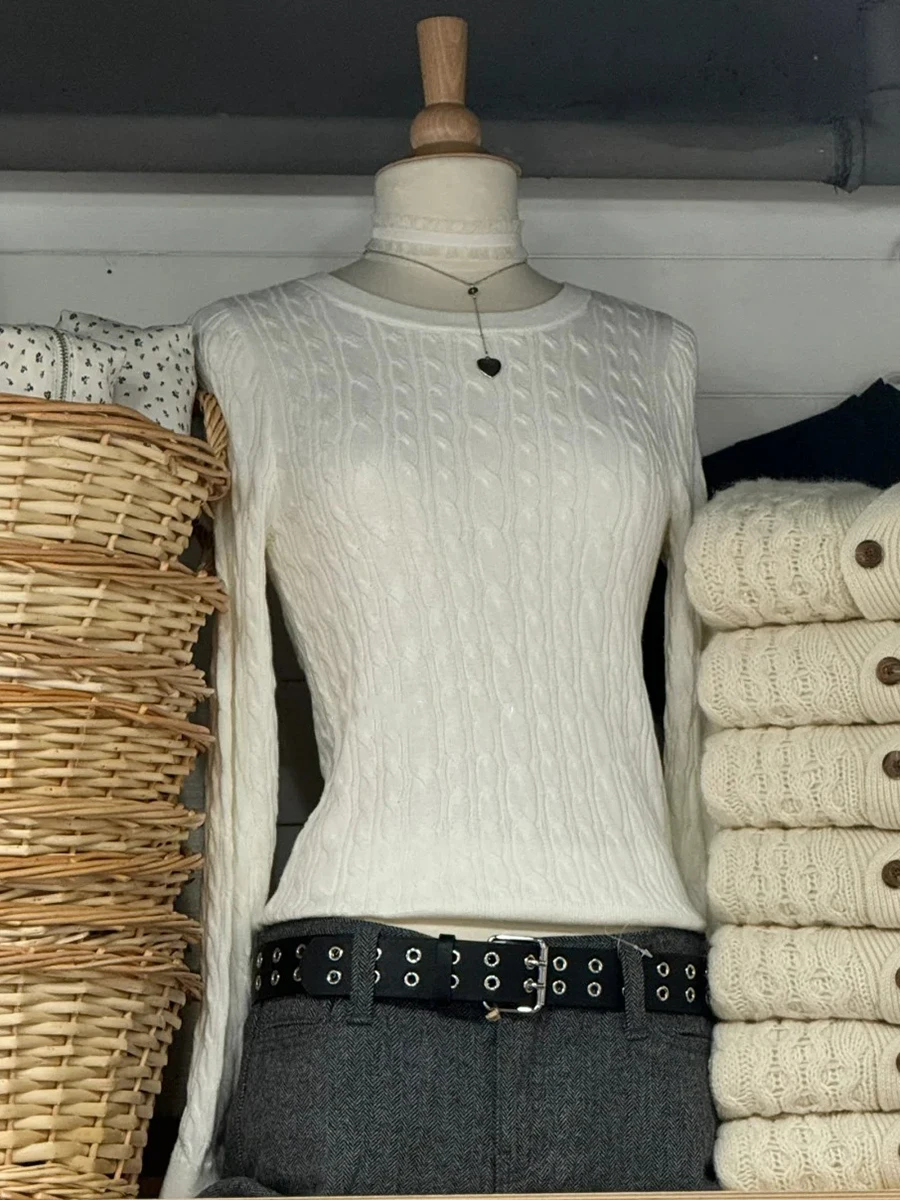 

Милые однотонные вязаные укороченные топы, женские осенние повседневные пуловеры с квадратным вырезом и длинными рукавами, милые шикарные свитера в консервативном стиле