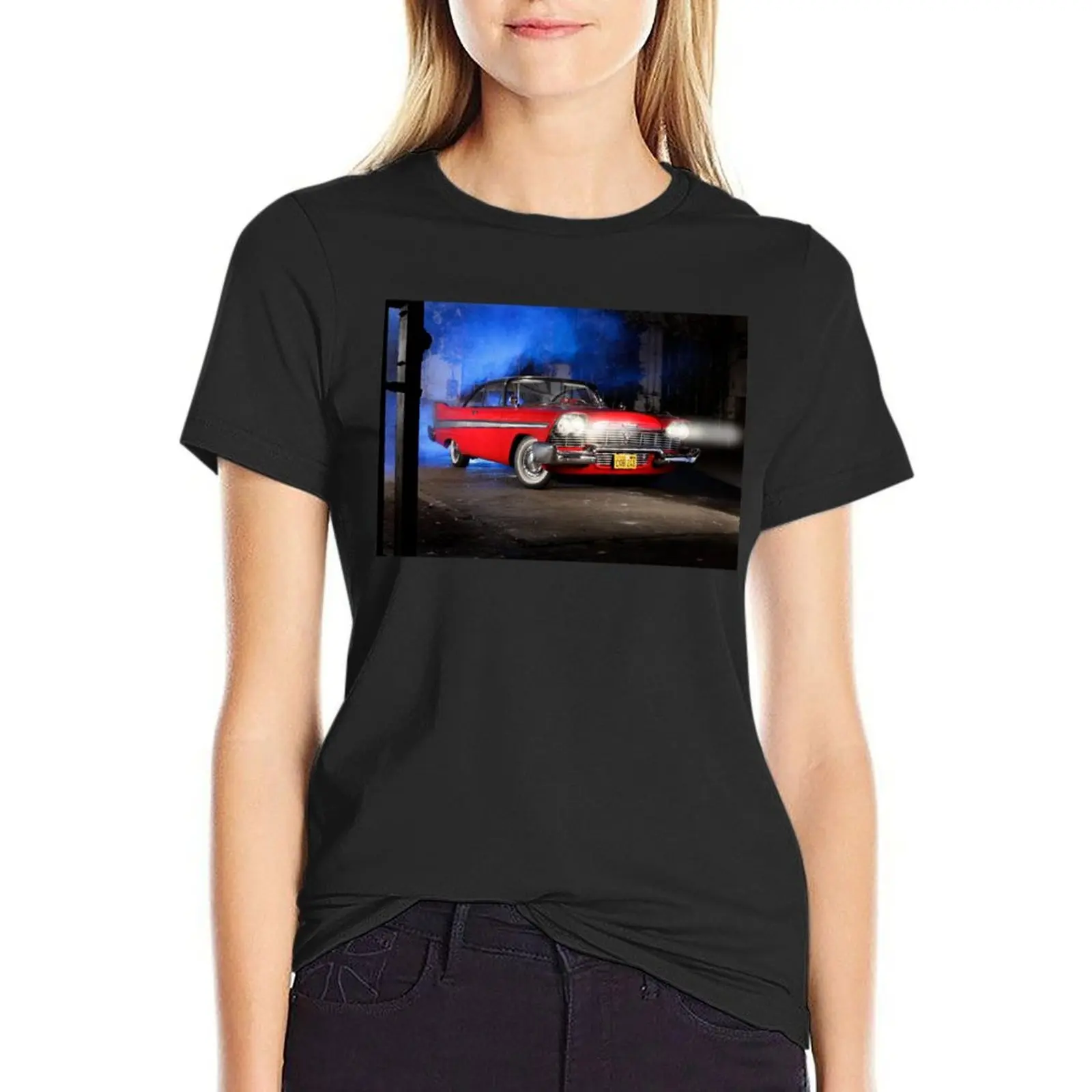 

Christine“, the Plymouth Fury from the movie of John Carpenter T-Shirt summer top summer tops workout shirts for Women