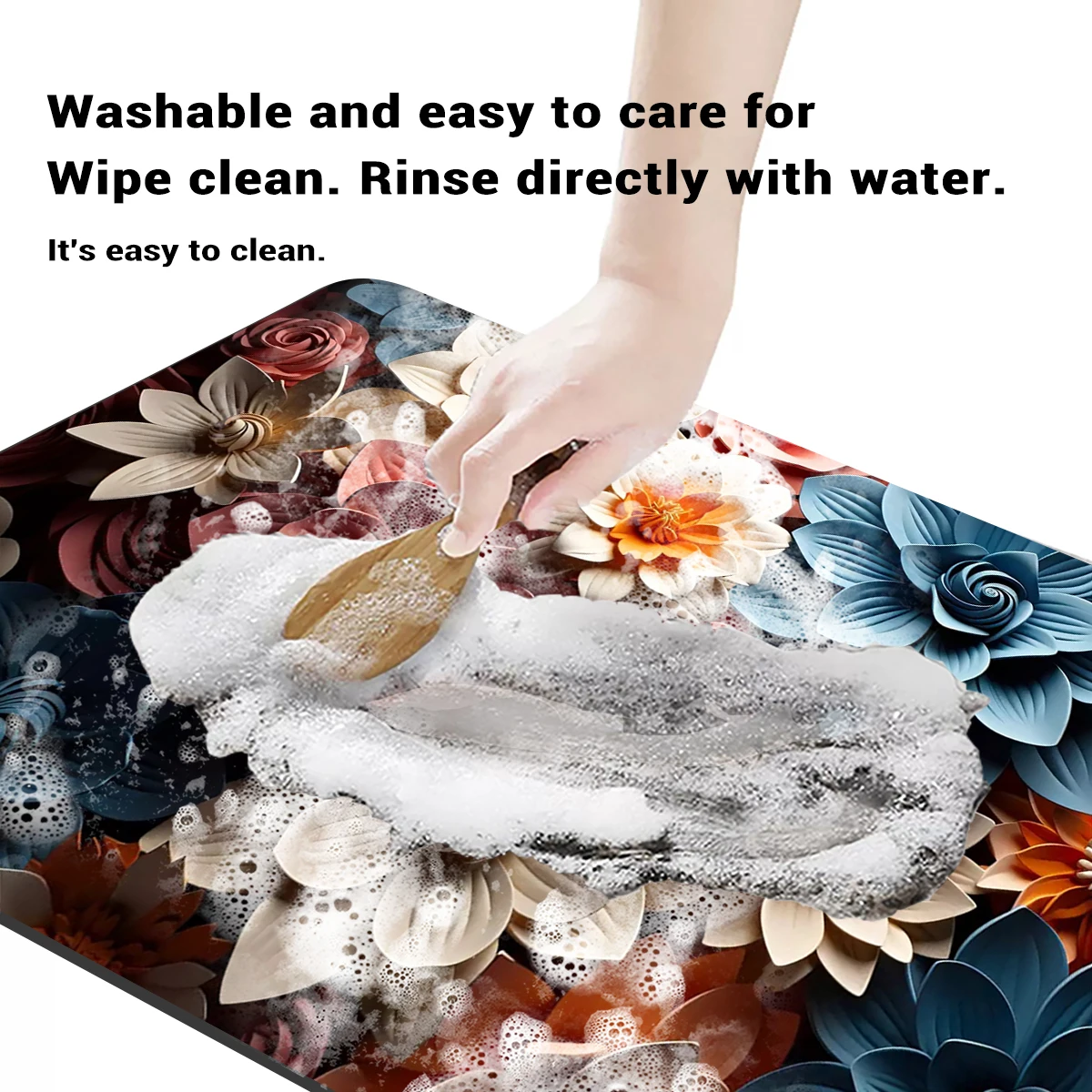 Super Absorbent Bathroom Rug Bath Mats Anti Slip Quick Dry Shower Pad Toilet Carpet Doormat Washable