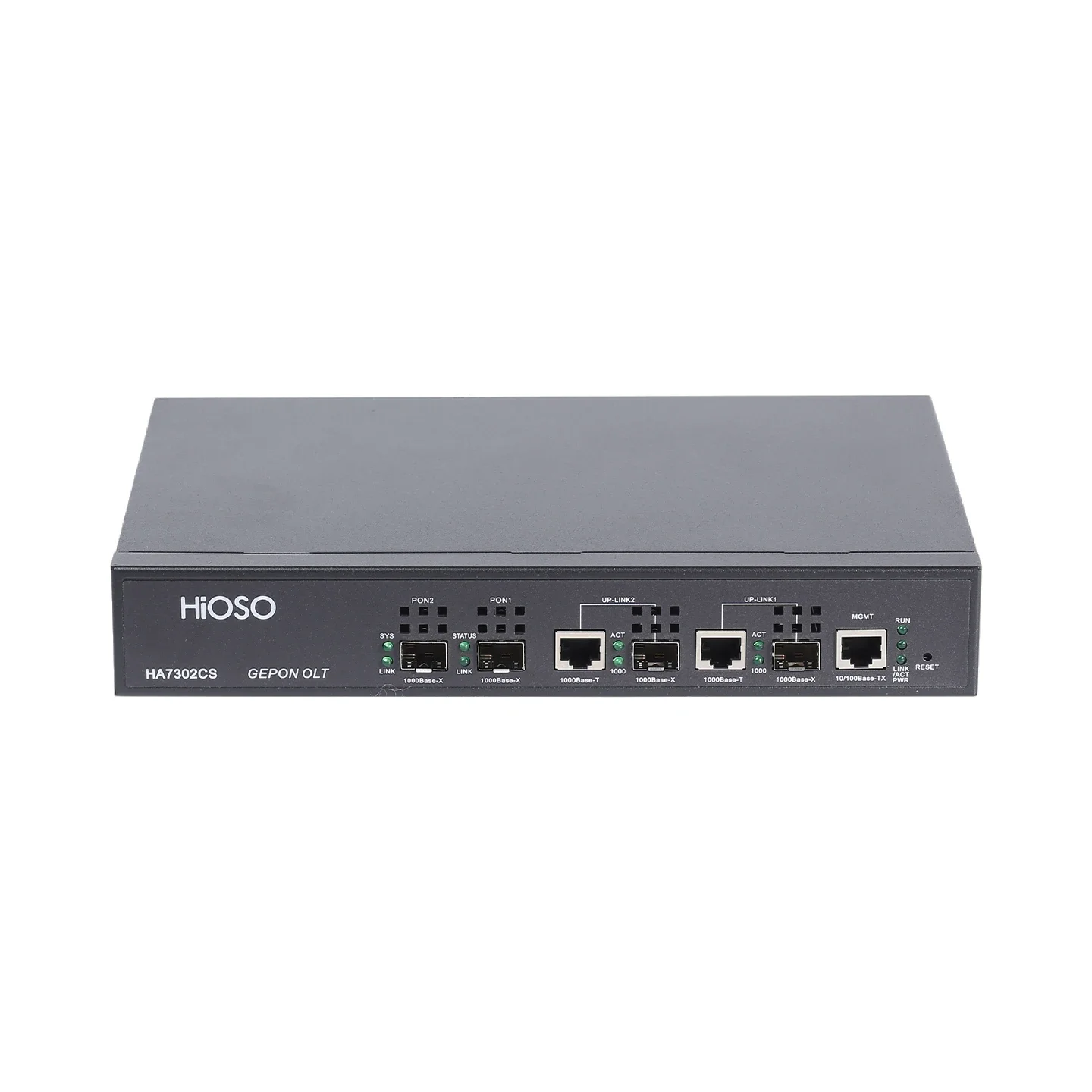 RoRuSHiOSO HA7302CS 2PON With 2pcs Px20+++++sfp Modules EPON OLT LAN Uplink Fiber Optic Equipment FTTx 2 Ports Mini OLT
