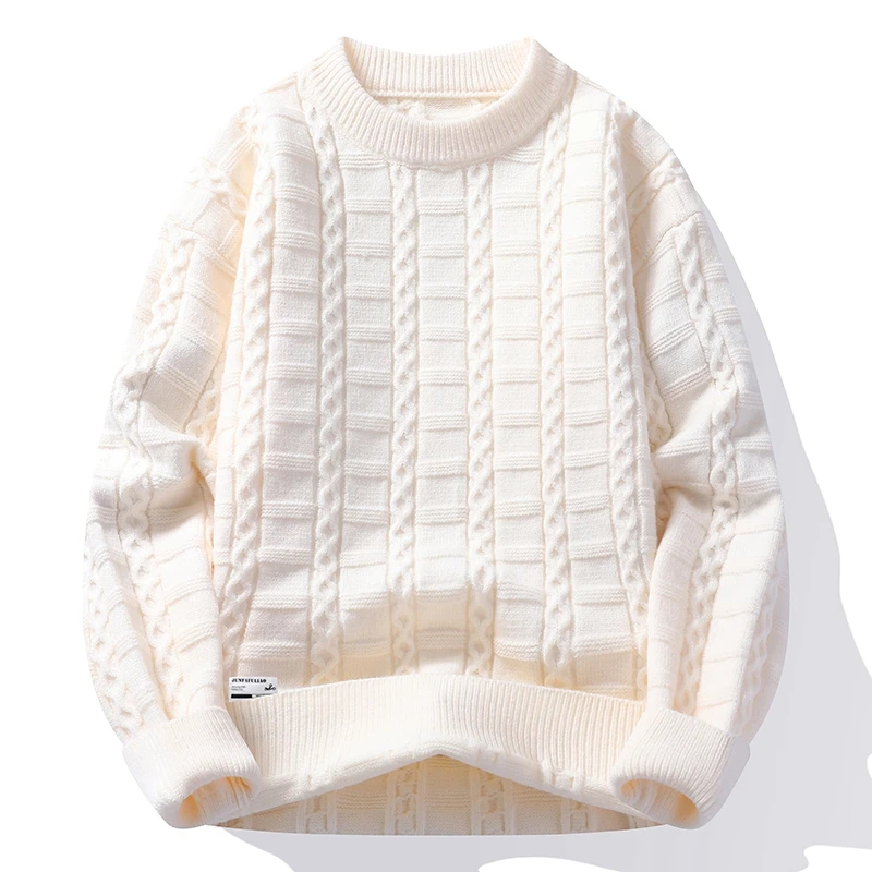 

Multi Color Men Sweater Round Neck Knitwear Classic Autumn Winter Simple Fashion Plus Size Pullover Men Round Neck Sweatercoat