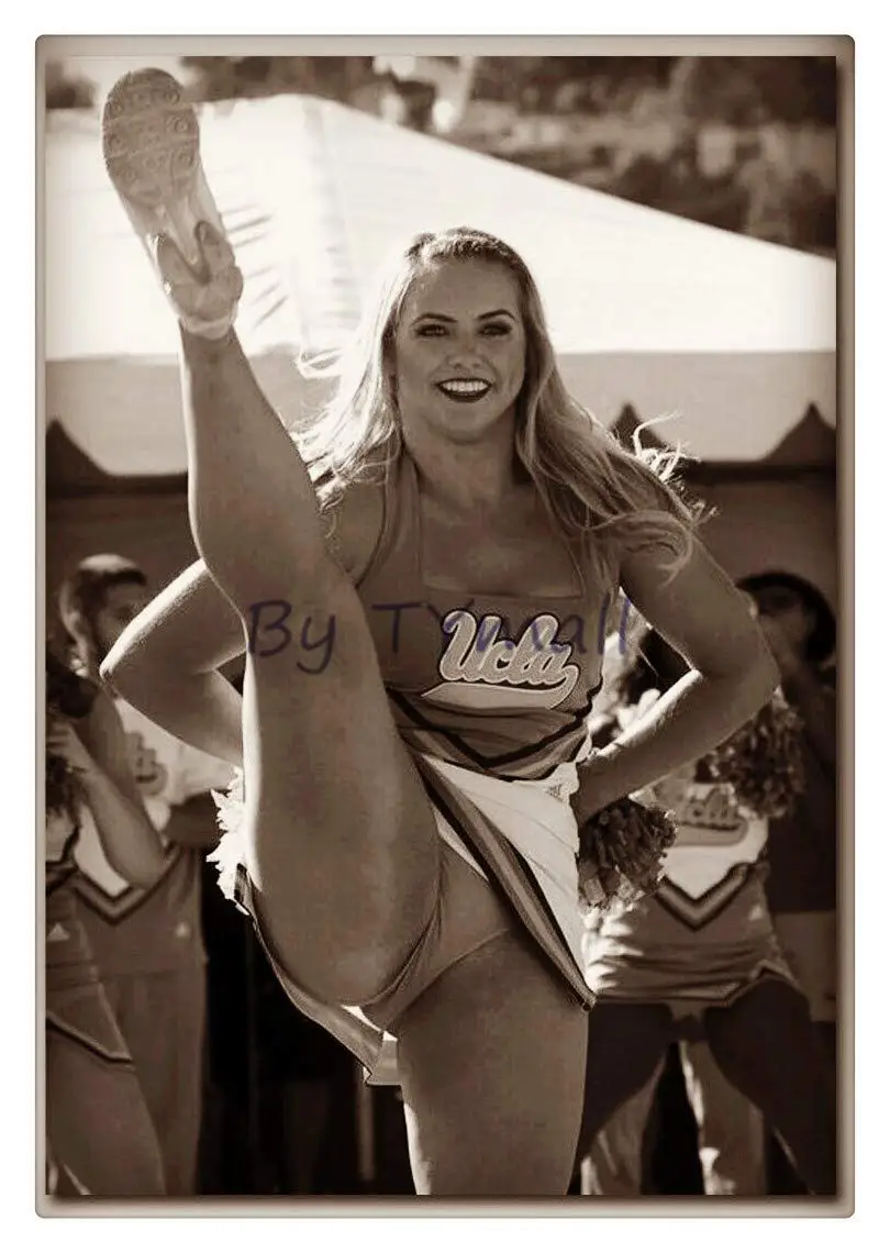 TYmall Pin-Up Girls Signs 12X16 Inch Sexy College Cheerleaders Vintage Look Metal Tin Sign