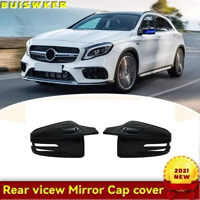 Carbon Fiber Look Side Rearview Mirror Cover Trim For Mercedes Benz ML Class W166 GL X166 GLS X166 GLE W166 / GLE Coupe C292