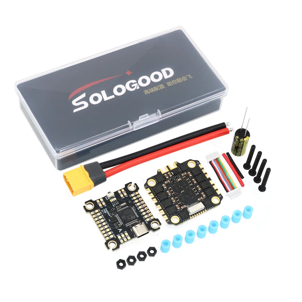 

SoloGood F405 55A Stack ICM42688P F405 Контроллер полета BLHELI_S 55A 4in1 ESC 30,5X30,5 мм 2-6S для FPV Детали дронов для фристайла