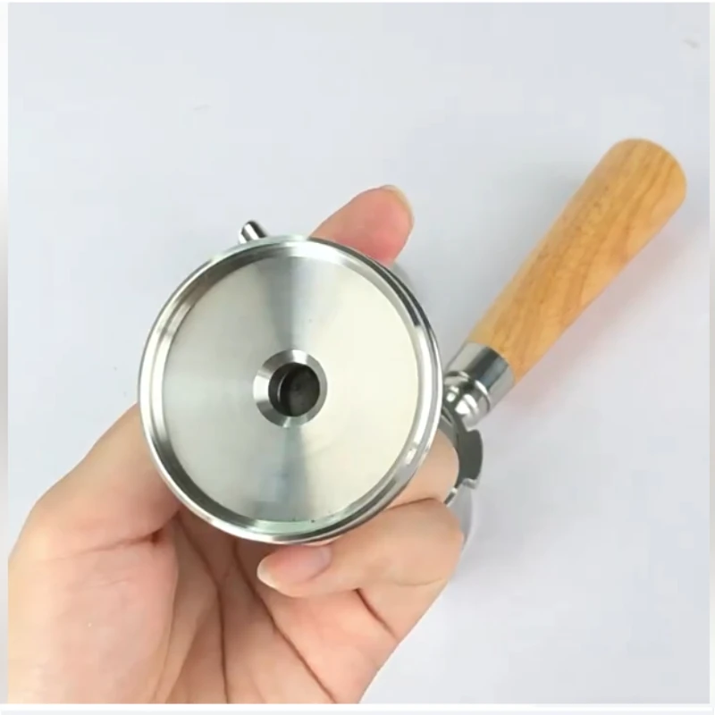 Suitable for 54mm Coffee Handle Bottomless Turn Bottomless Shunt Nozzle Adapter with Single or Double Nozzle Shunt Port