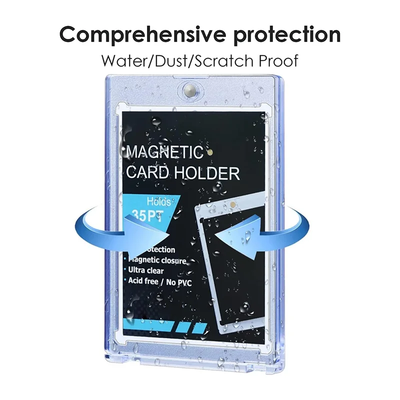 

SR-25Pc Magnetic Card Holder 35Pt,Card Case Holder Card Protectors Hard Plastic,Card Sleeves Display Case For Baseball Card