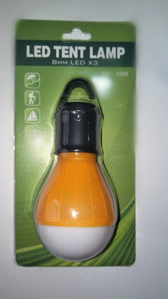 Mini lampe de poche LED extérieure blanche, lumière de tente de camping, lumières de secours, ampoules à bulles, petite nuit, 5W, 5188