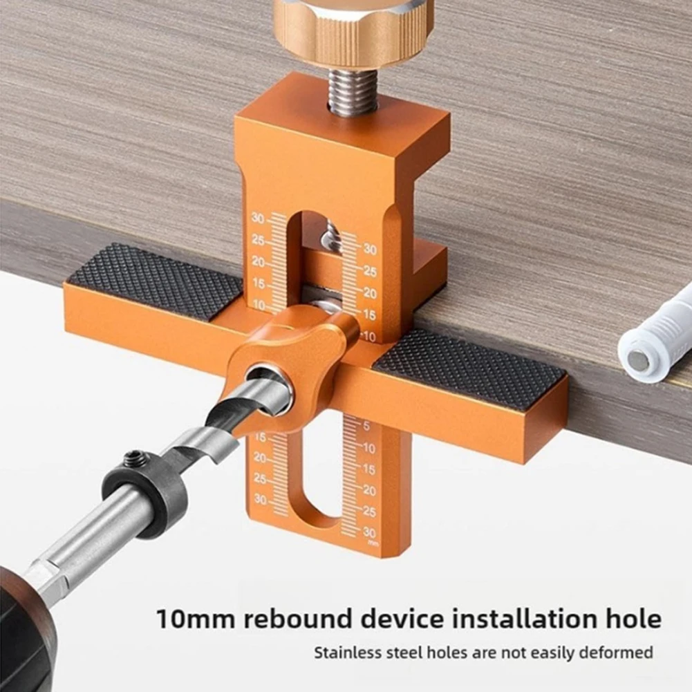 

2-in-1 Tool Installation Positioner DIY Installation Home Improvement Rebound Device Installation Hole Stainless Steel Holes