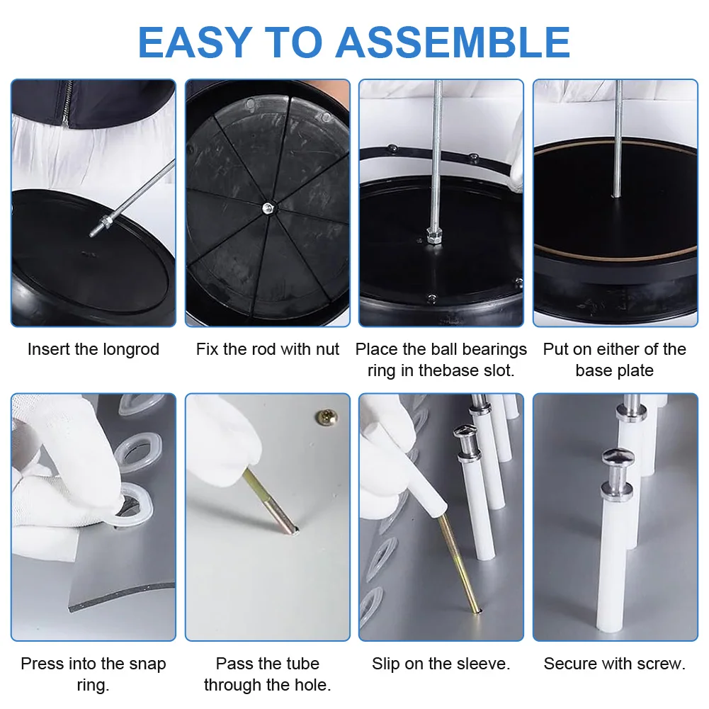 مجموعة النظارات الدوارة مع مرآة النظارات الشمسية رف دائري 44 زوجًا من حامل نظارات تخزين قائم بذاته