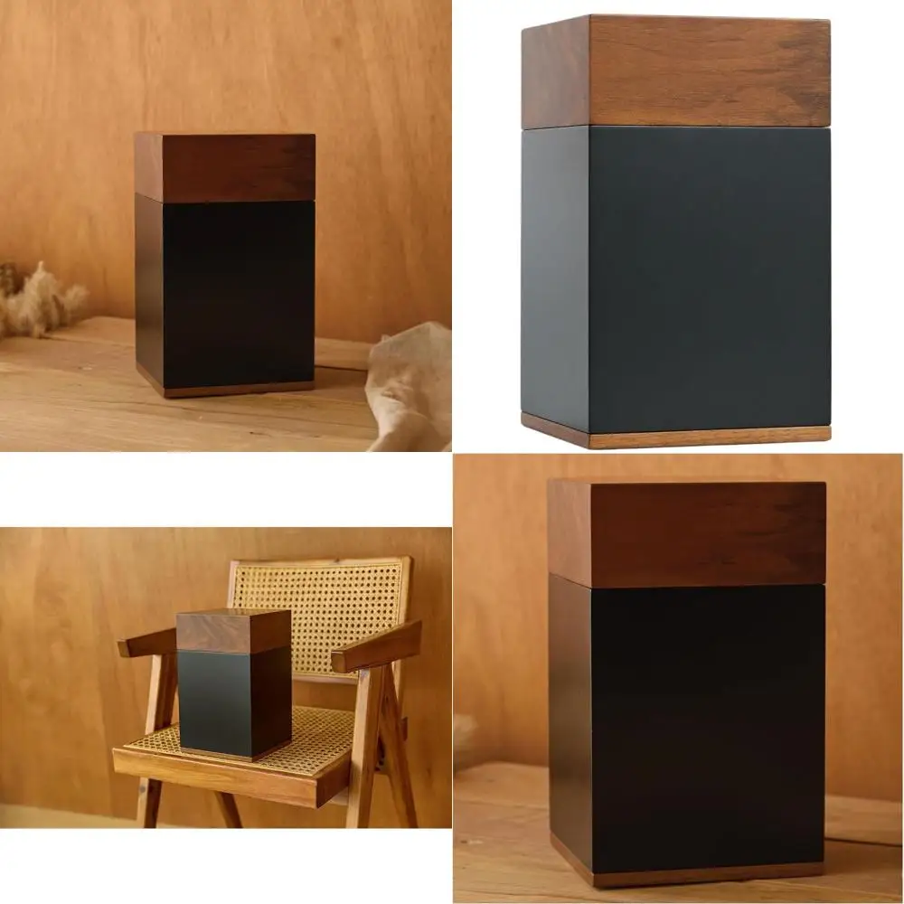 

Handcrafted Black Walnut AspenStudio Cremation Urn for Human Ashes, TSA-Approved