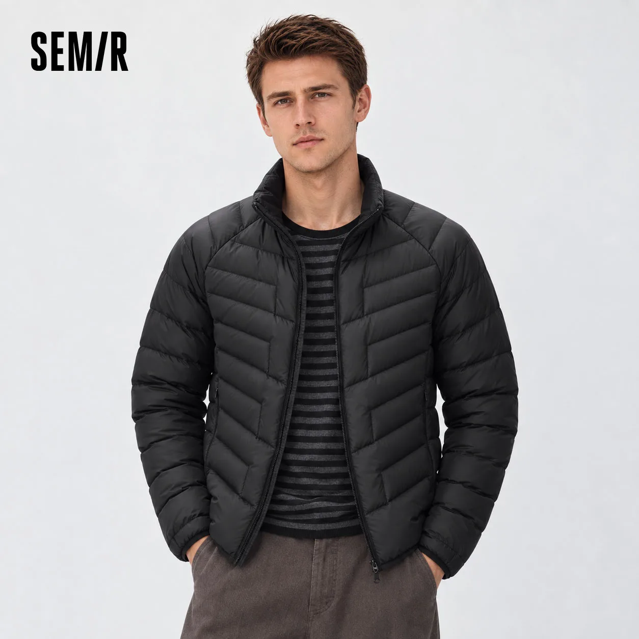 Semir Men Down Jacket Modern Style Quilted Water Repellent Raglan Sleeve 2026 New Winter Daily Wear Urban Casual Style