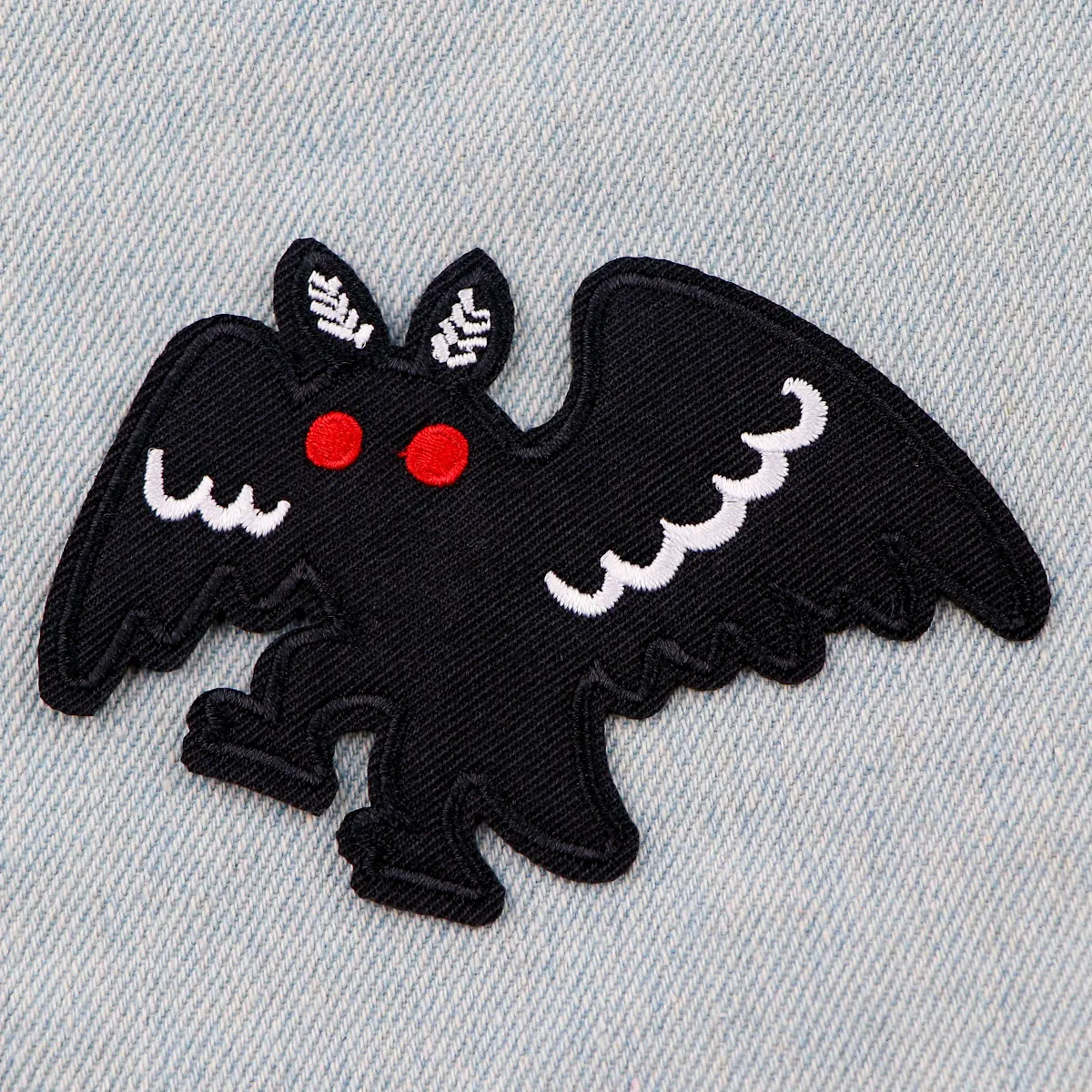 Patch Magique Brodé Noir pour Vêtements, Danemark ges Mignons sur Sac à Dos, T-shirt, DIY