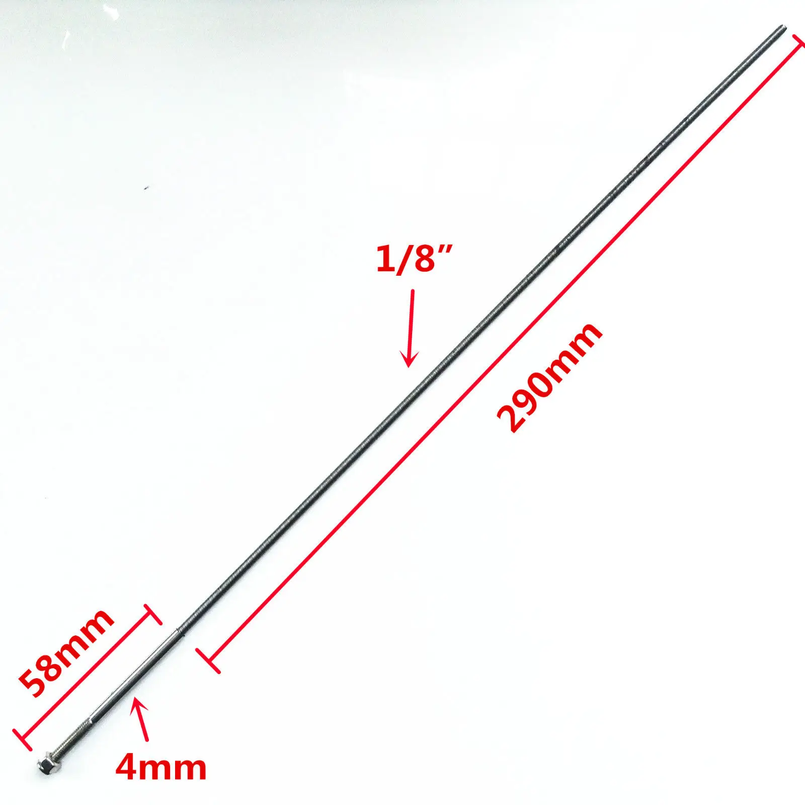 350mm 4mm Integrated Flex Shaft w/ 3.18mm to 4mm Hard Shaft Adapter for RC Boat