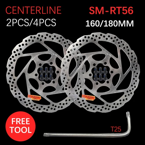 Imagen 1 del producto Rotor de freno DEORE SM RT56 160MM 180MM de 6 pernos, adecuado para piezas de bicicleta de rotor de freno de disco de bicicleta de montaña