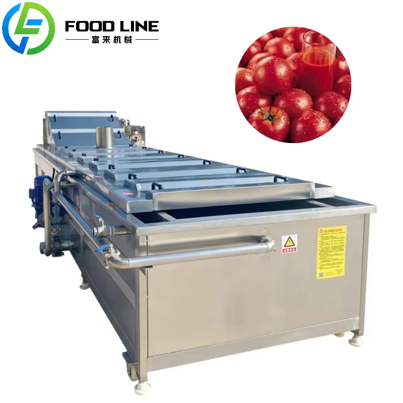 Fruit and Vegetable Blanching Machine Tomato Cassava Potato Asparagus Seafood Yam Coconut Cassava Blanching Machine