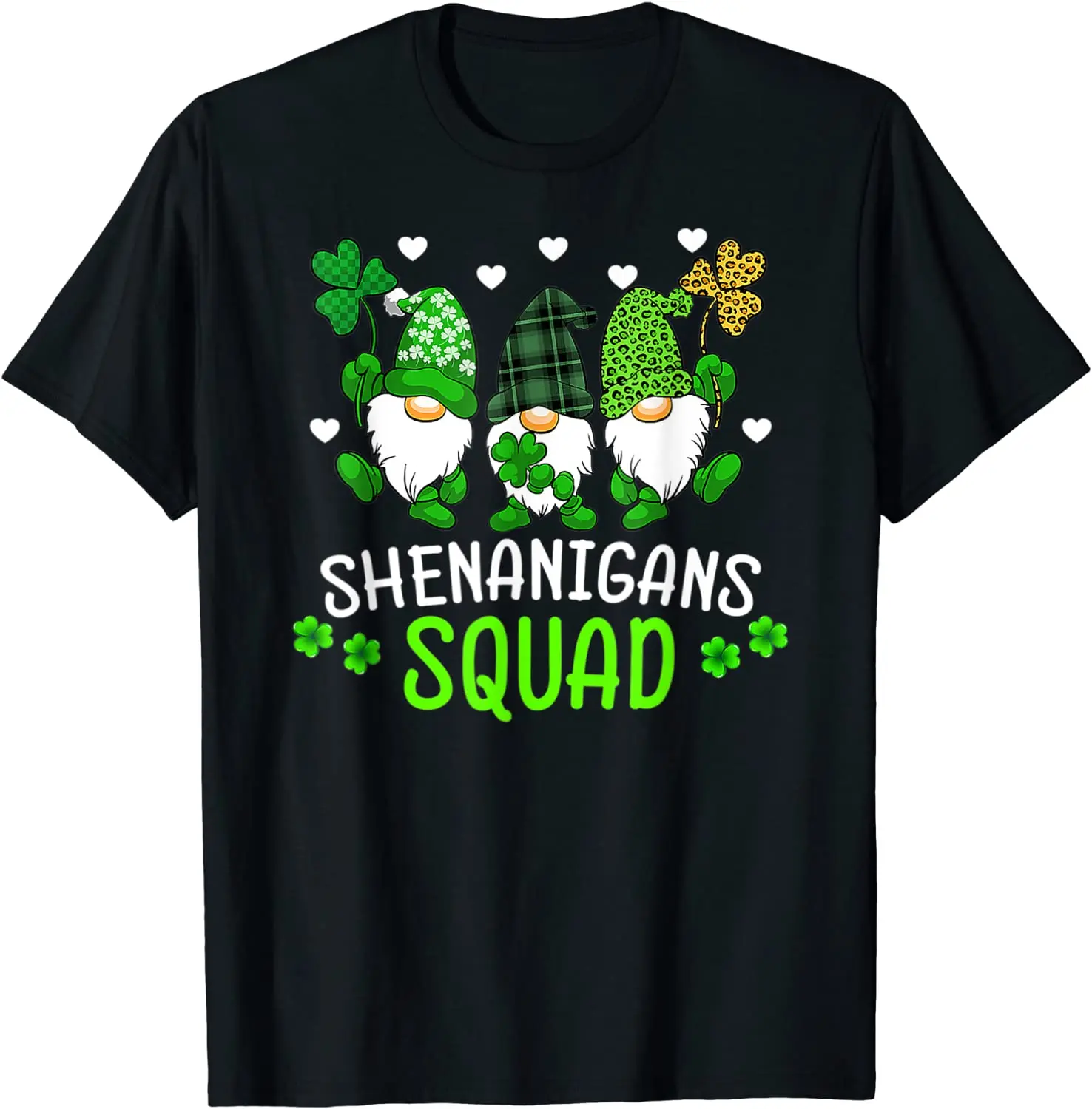 Shenanigans Squad St Patricks Day Gnomes Green Proud Irish T Shirt Kawaii Women Clothes Vintage Ropa Hombre Camisetas Tops Tees