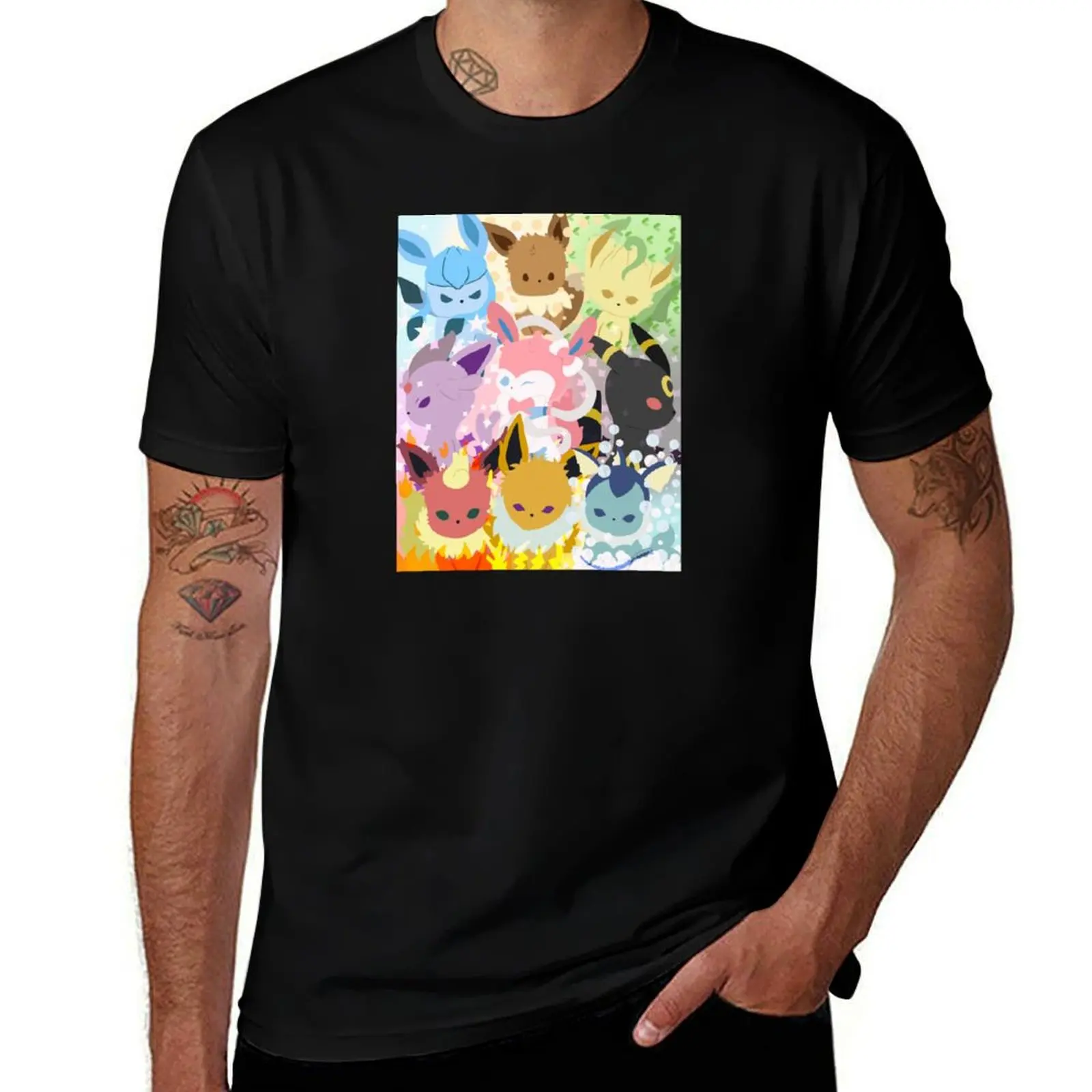 Evolution's Eve Magical Transforming Pocket Creature Kawaii Monsters T-Shirt tees mens big and tall t shirts