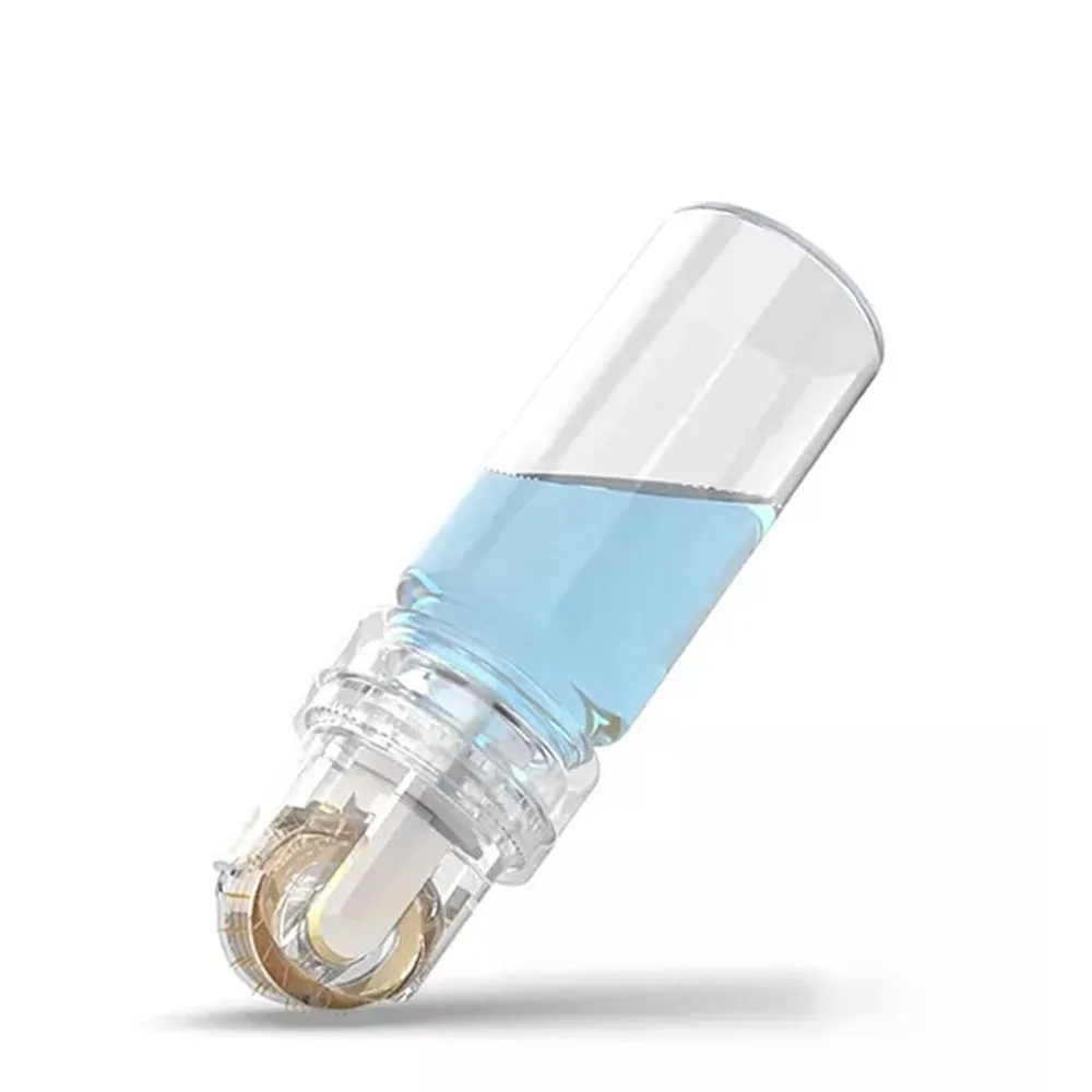 1PCS 64Pins Titanium Micro Needle Roller Skin Care Device Home Use Lip Face Brow Hair Scalp Serum Applicator