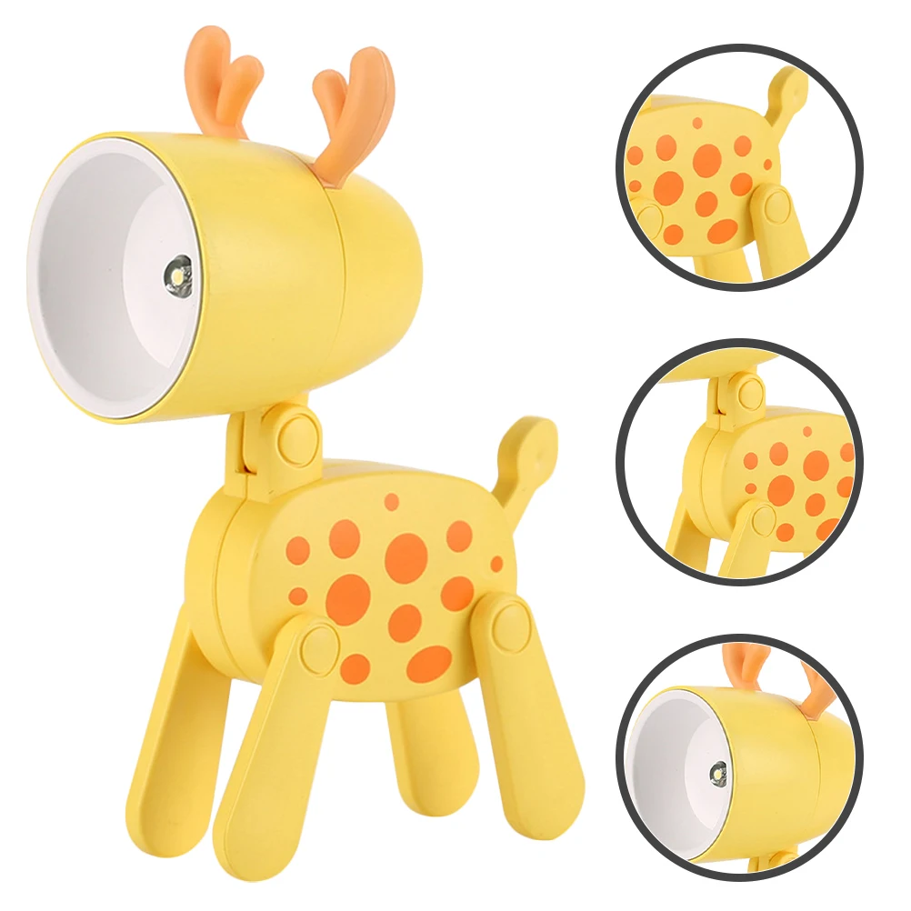 

Durable PVC Cartoon Deer Night Light Adjustable Warm LED Lamp for Bedroom Kids Aesthetic Mini Room Lighting Gifts