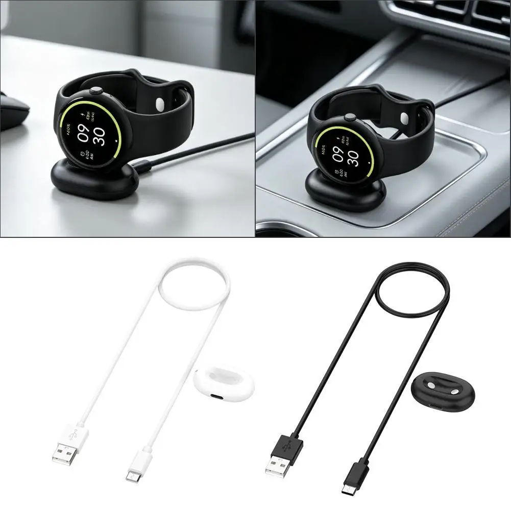 For Google Pixel Watch 4 Charging Dock Magnetic Split Design Type C Input ABS Portable Charger for Home Car Office Travel