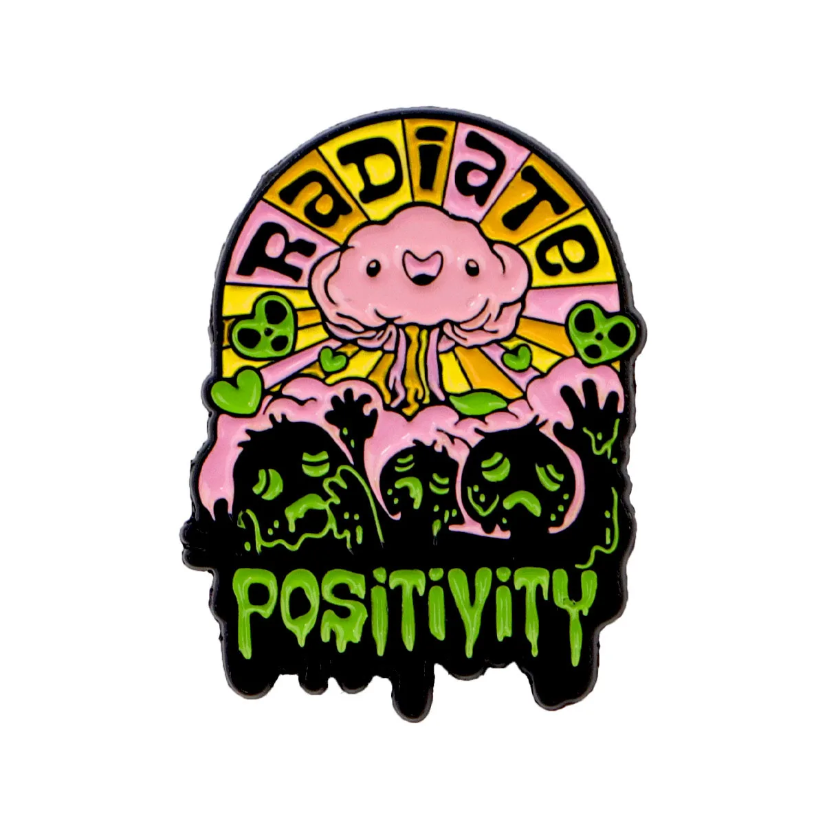 Quote Enamel Pin Eat Rich Brooch Pines Caterpillar Lapel Pins Badge on Backpack Clothing Accessories Funny Jewelry Funny Gifts
