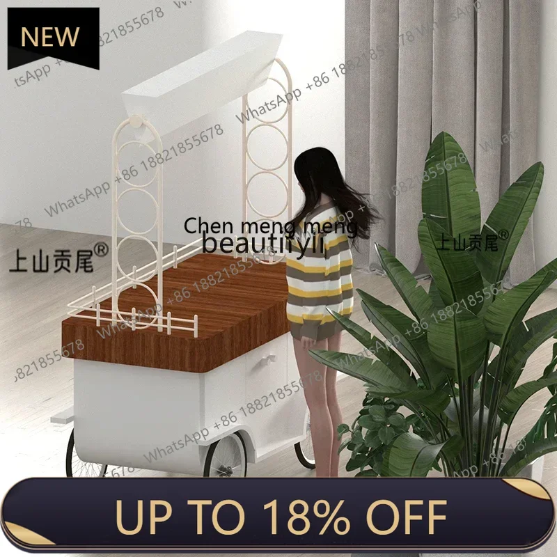 

Z189 European Creative Food Cart Booth Rack Promotional Food Cart Event Display Cart