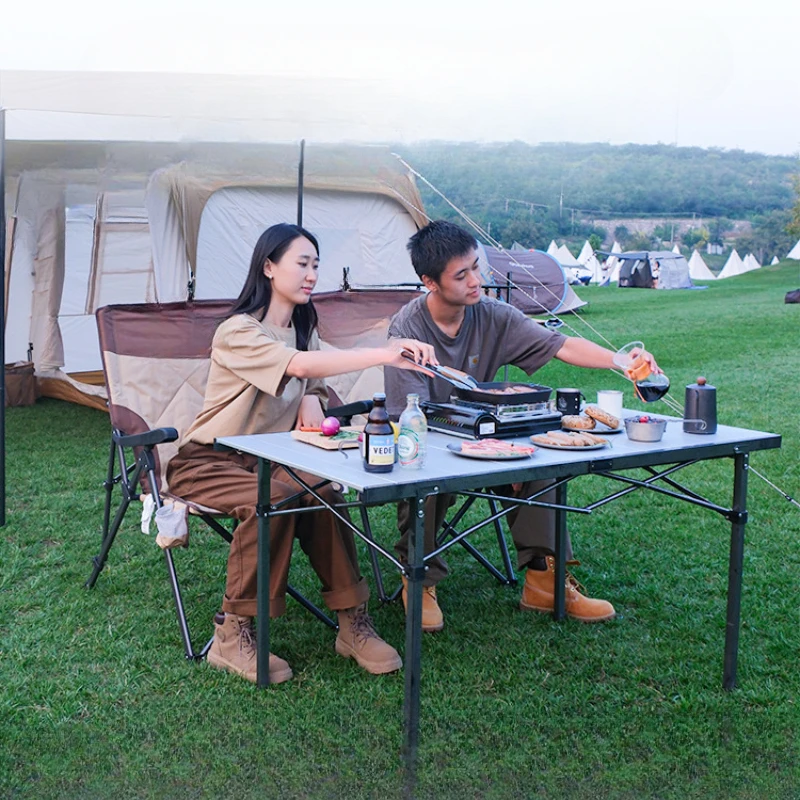 Egg roll table outdoor folding table car portable ultralight aluminum alloy camping  picnic  chairs