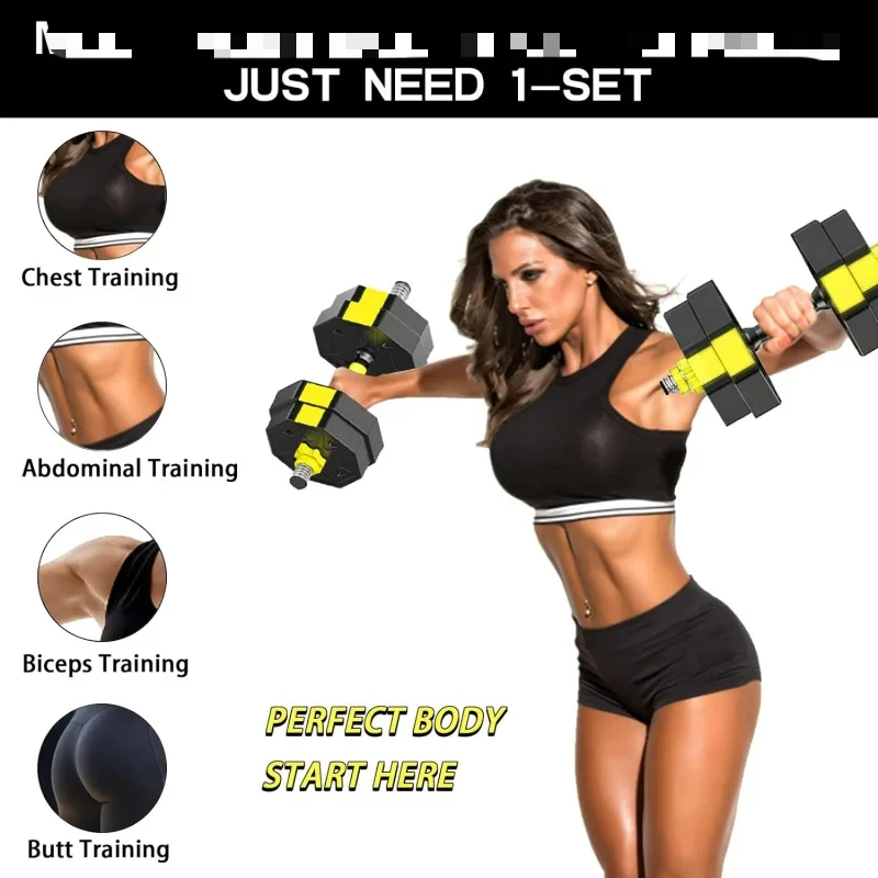 AQAdjustable-Dumbbells-,Free Weights Set with Connector,Fitness Exercises for Home Gym Suitable Men/Women