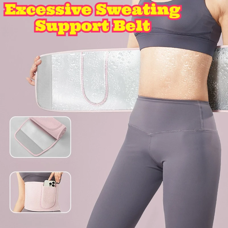 

Women Sweat Waist Trainer Trimmer Belt Fitness Running Yoga Workout Support Tummy Control Abdomen Slimming Body Shaping Shaper