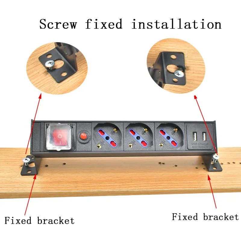 STRIDER RUI PDU power strip network cabinet rack,desktophidden socket German Italian socket1-8AC overload protection1.2m/2m line