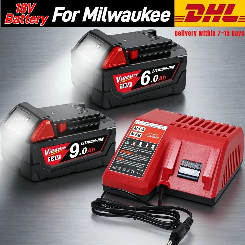 

Замена литиевых аккумуляторов 18650 для Milwaukee 18V (модели 48-11-1860, 48-11-1850, 48-11-1840) для зарядного устройства Milwaukee 18V