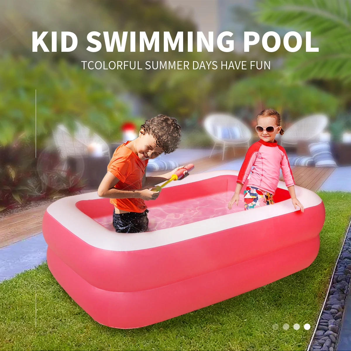 150 ซม.Inflatable Ball Pit Pool สําหรับเด็ก,เด็กวัยหัดเดิน,Blow Up PVC สระว่ายน้ํา 45.3*33.5*13.8in Unisex