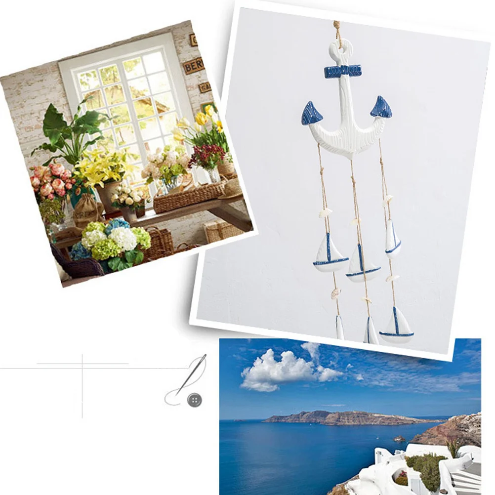 

1Pcs Mediterranean Style Hanging Ornament Decorative Wall Hanging Curtain Pendant for Bedroom Kids Room -Friendly Wood