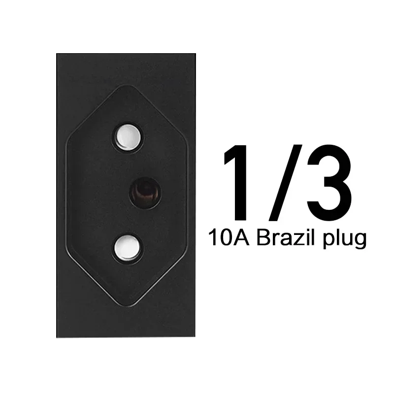 DELEFU Brazilian Italian US EU Standard Free Combination Function USB Type C Key DIY Switch Socket 118mm*72mm Black