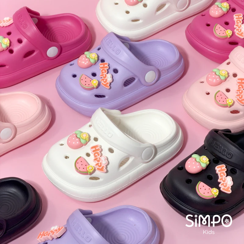 

Summer Children's Indoor Garden Shoes Girls' Beach Waterproof And Anti Slip Boys' Outdoor Baotou Hollow Sandals
