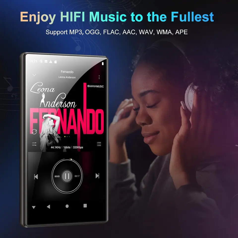 Fanvace Reproductor de MP3 de 80 GB con Bluetooth y WiFi, reproductores