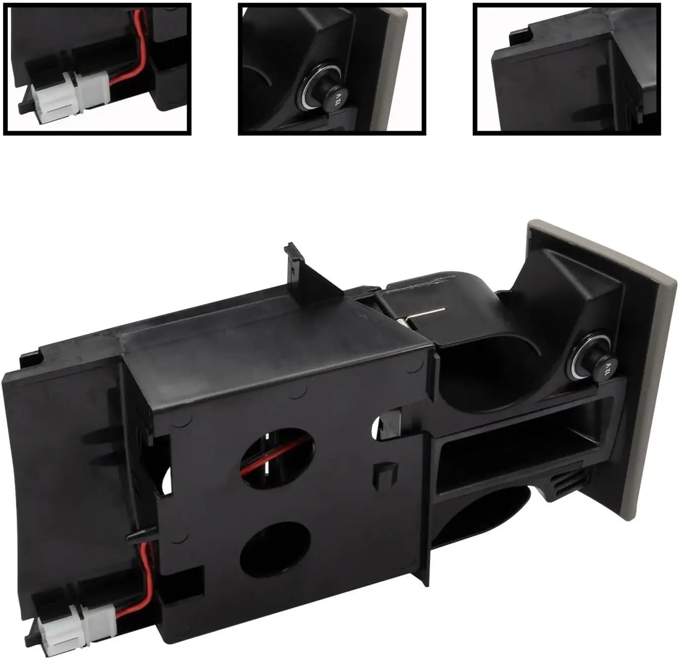 Auto-Getränkehalter RHD 7H285860171N 7H285860130T Mittelkonsolen-Getränkehalter Passend für VW T5 2003–2017 Transporter Aschenbecher – Detail 2