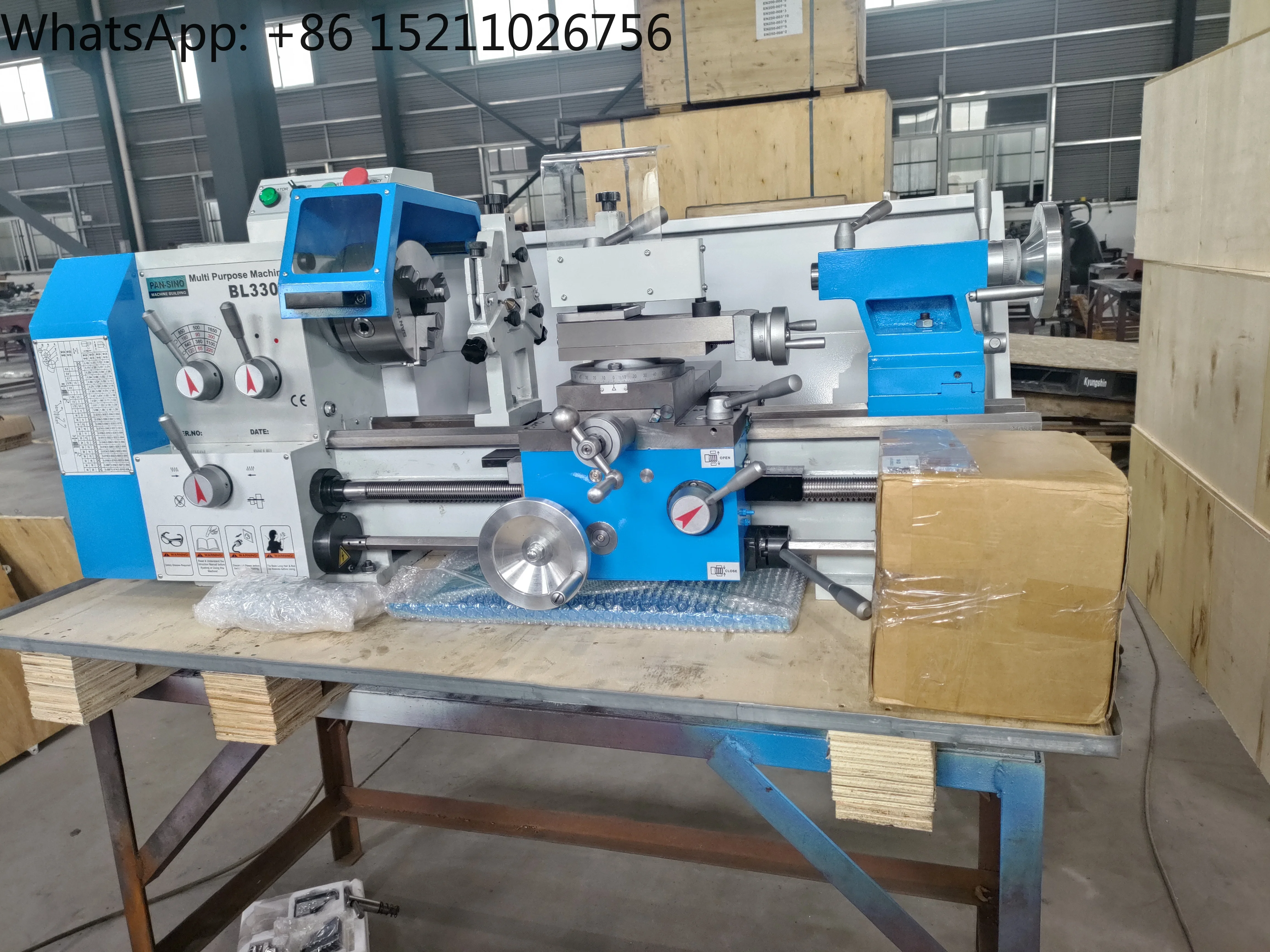 Bench Gear Lathe Machine BL330E 1100W Turning Lathe Machine Horizontal Metal Machine Lathe