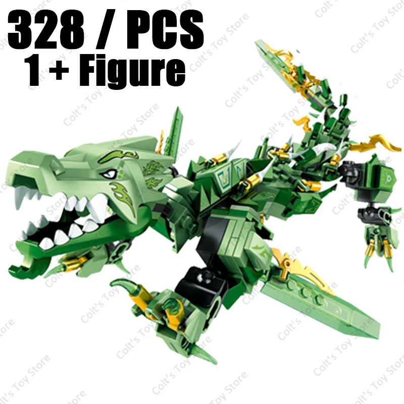 New Ninja Legendary Lloyd Golden Ultra Dragon Building Blocks Classic Anime Figure Kai Jay Zane Model Bricks Toys Set Kids Gifts