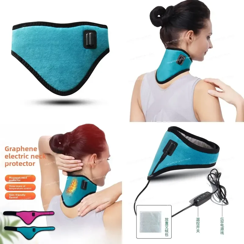 Graphene Electric Heating Neck Protection, Wormwood Low Pressure Heating Neck Protection, Cervical Spine Hot Compress USB
