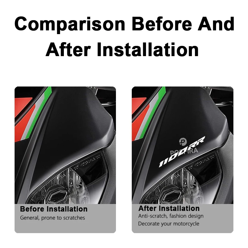 POSFIRA Vinile Moto Adesivi Decalcomanie Impermeabili per Aprilia Tuono V4 1100 Fabbrica RR 2015-2020 2017 2018 2019 Accessori